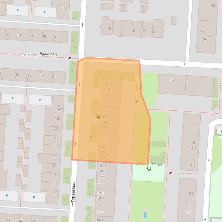 Kaart van postcodegebied 3523AV.