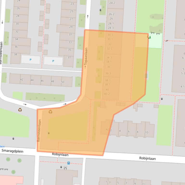 Kaart van postcodegebied 3523AW.