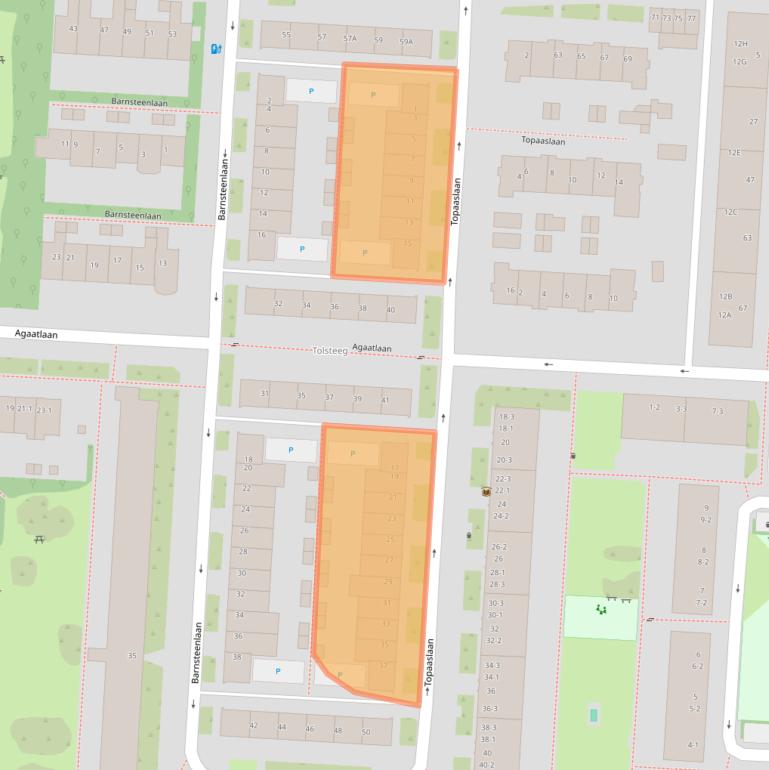 Kaart van postcodegebied 3523AX.