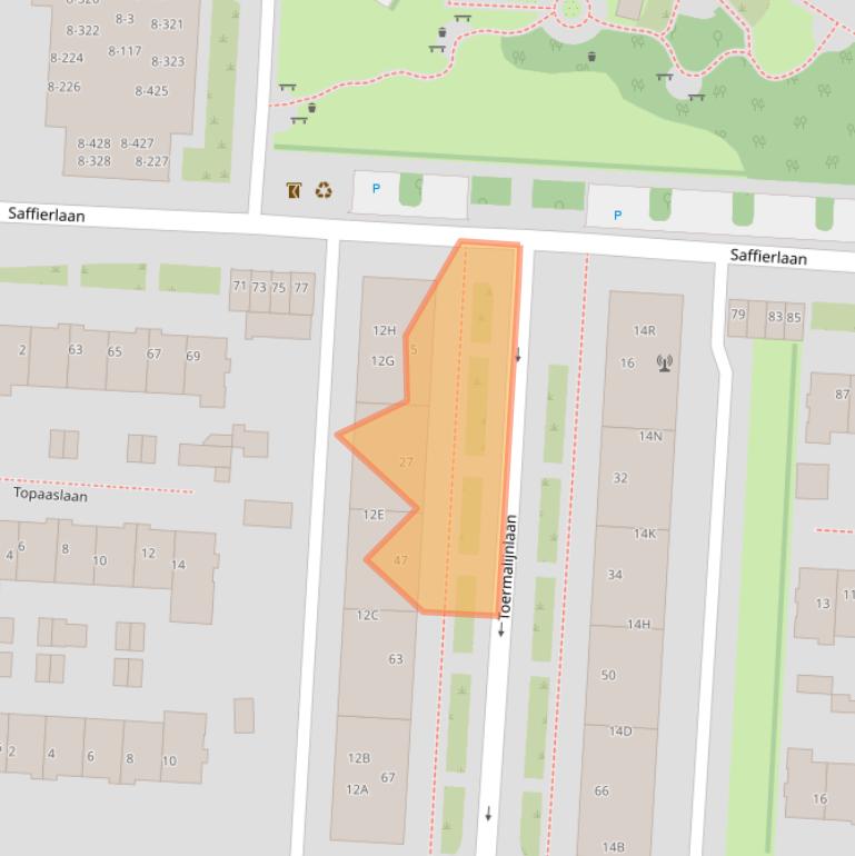 Kaart van postcodegebied 3523BE.