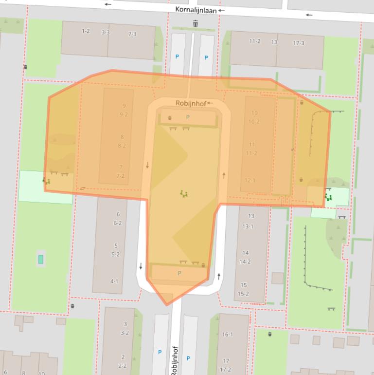 Kaart van postcodegebied 3523BR.