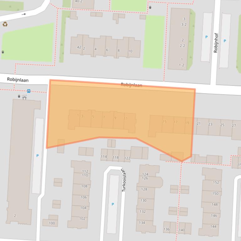 Kaart van postcodegebied 3523BT.