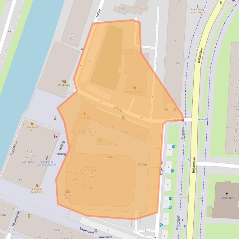 Kaart van postcodegebied 3523CC.