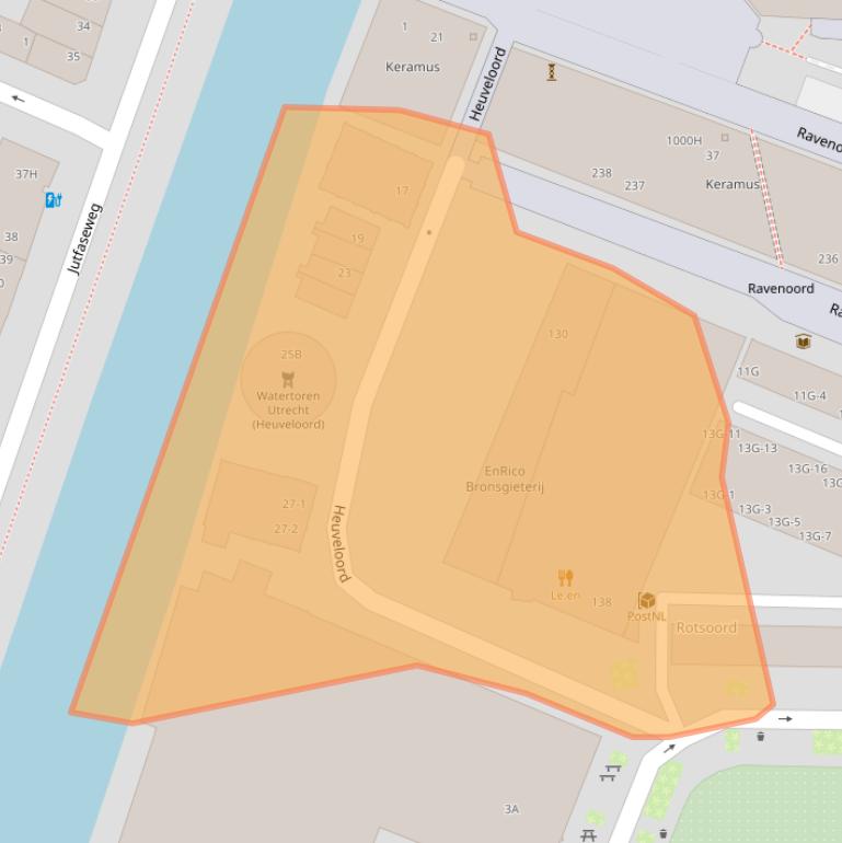 Kaart van postcodegebied 3523CK.