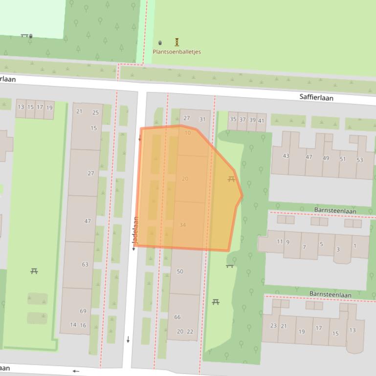 Kaart van postcodegebied 3523CV.