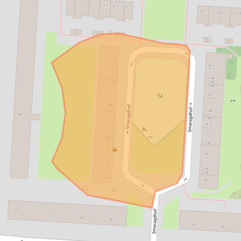 Kaart van postcodegebied 3523CX.
