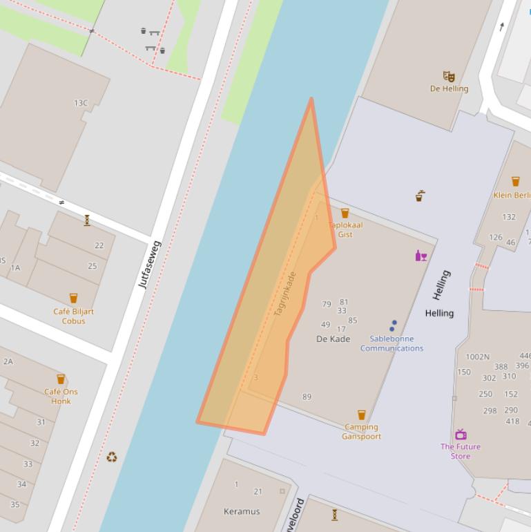 Kaart van postcodegebied 3523DA.