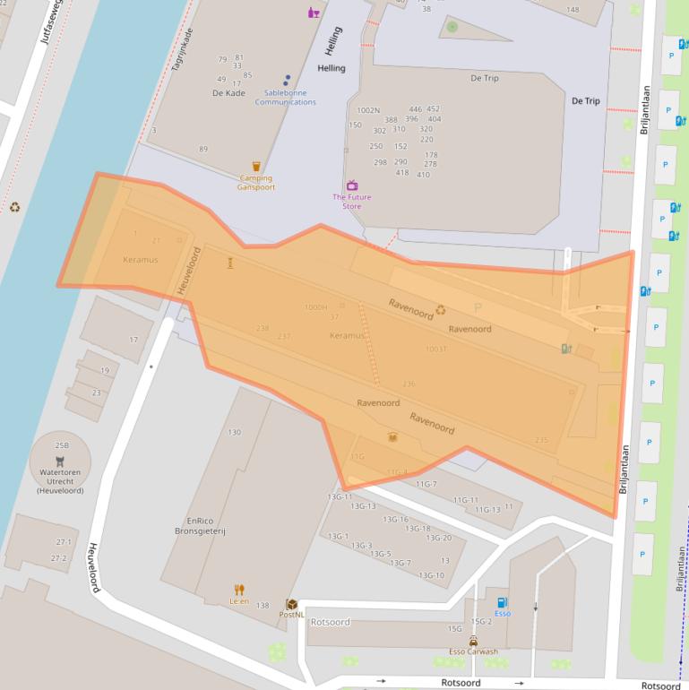 Kaart van postcodegebied 3523DB.