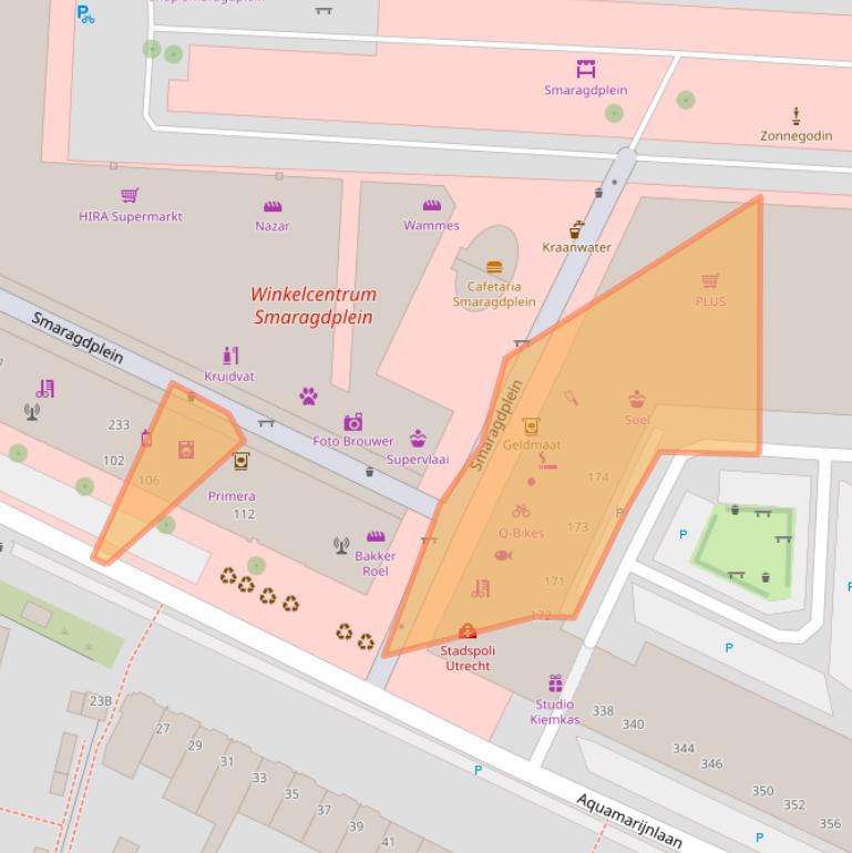 Kaart van postcodegebied 3523EH.