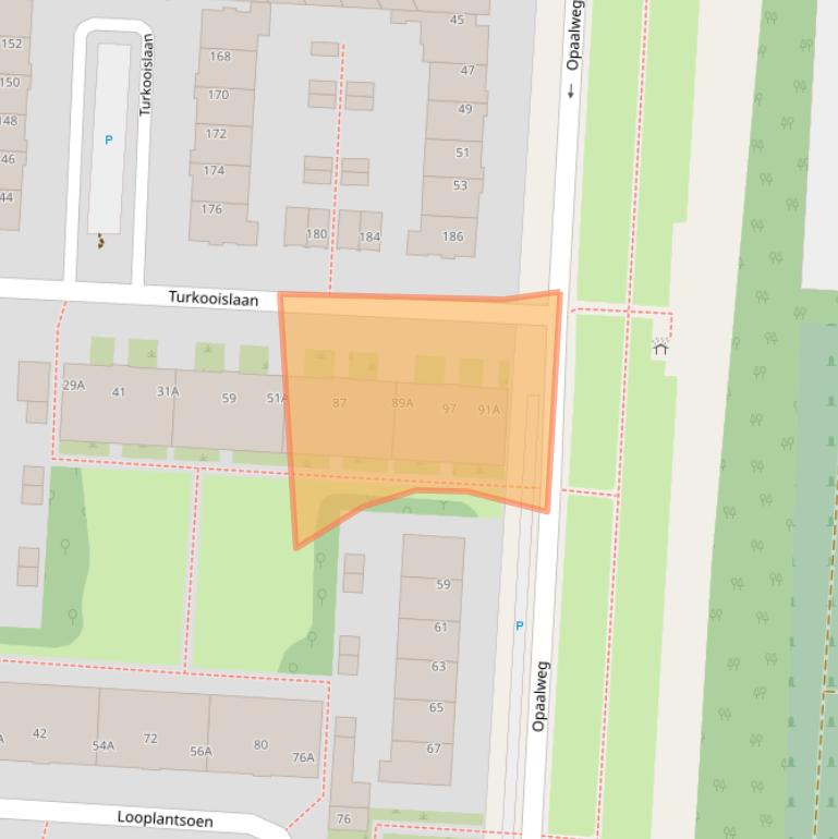 Kaart van postcodegebied 3523GL.