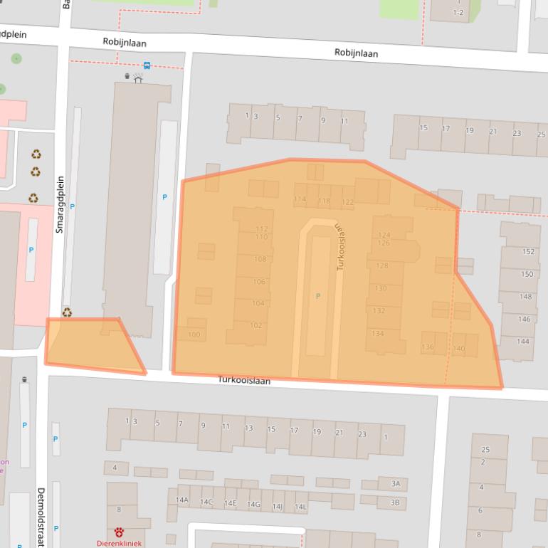 Kaart van postcodegebied 3523GP.