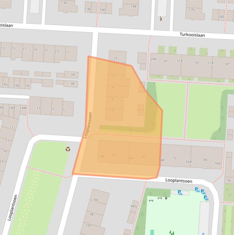Kaart van postcodegebied 3523GV.