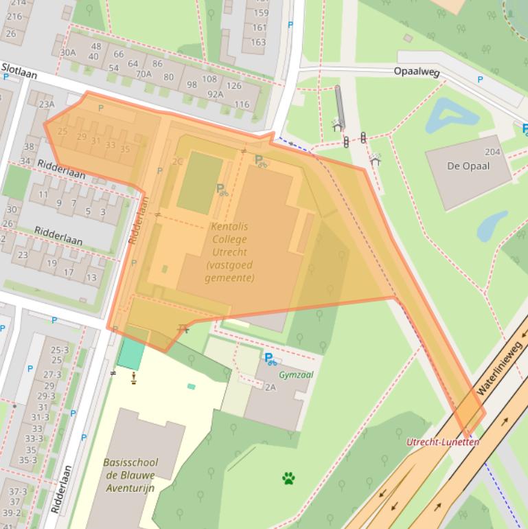 Kaart van postcodegebied 3523HB.