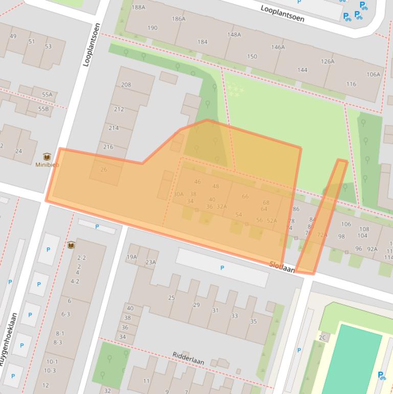 Kaart van postcodegebied 3523HD.