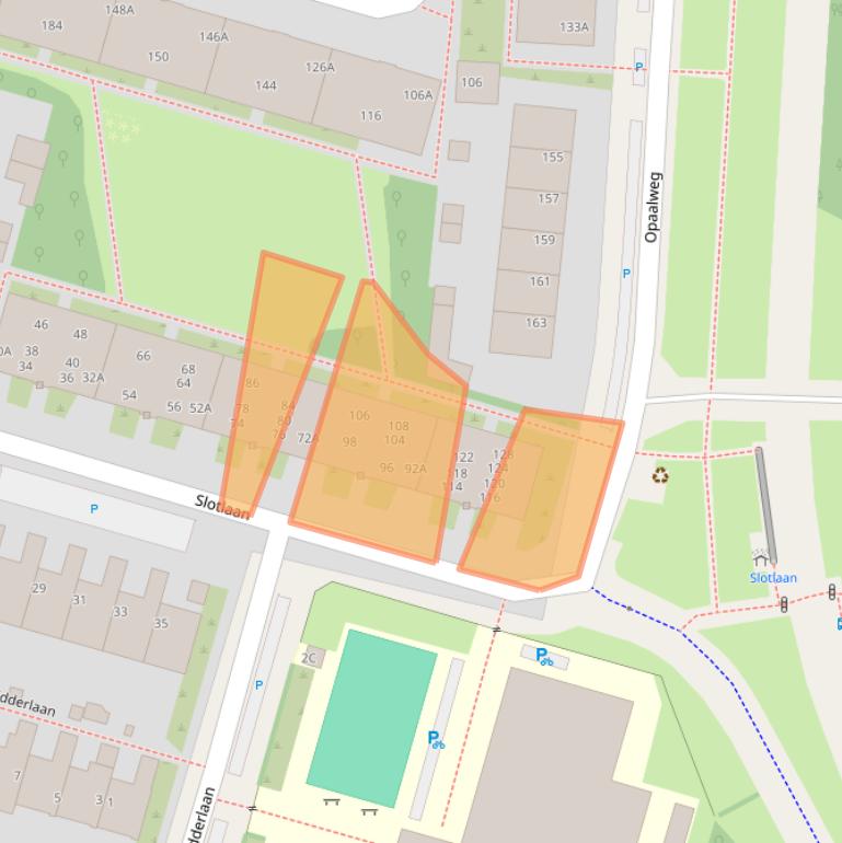 Kaart van postcodegebied 3523HE.