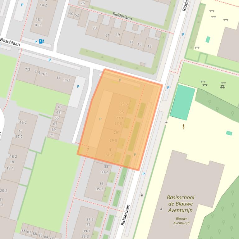 Kaart van postcodegebied 3523HR.