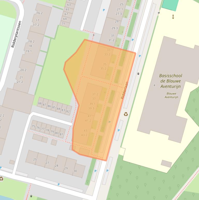 Kaart van postcodegebied 3523HS.