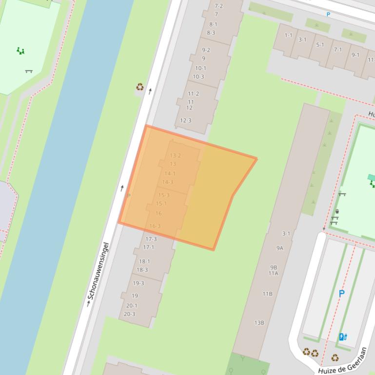 Kaart van postcodegebied 3523JH.