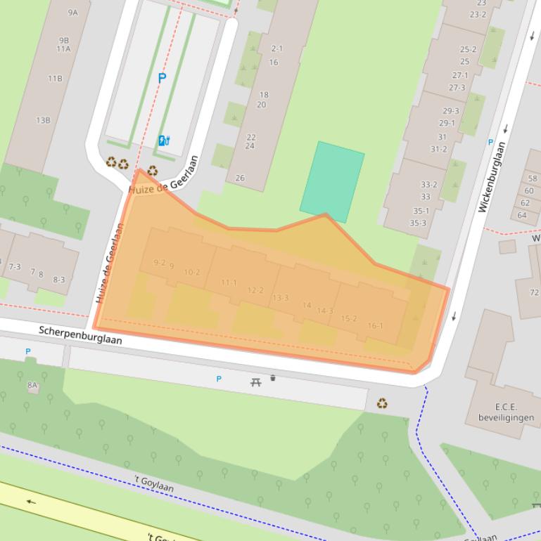 Kaart van postcodegebied 3523JX.