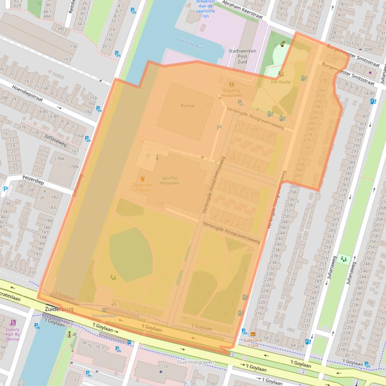 Kaart van postcodegebied 3523KJ.