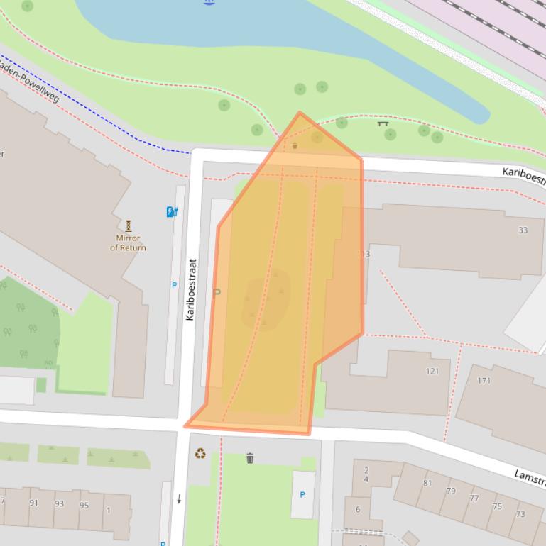 Kaart van postcodegebied 3523PC.