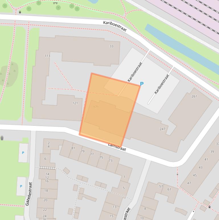 Kaart van postcodegebied 3523PE.