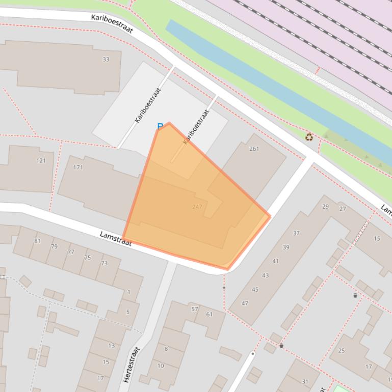 Kaart van postcodegebied 3523PG.