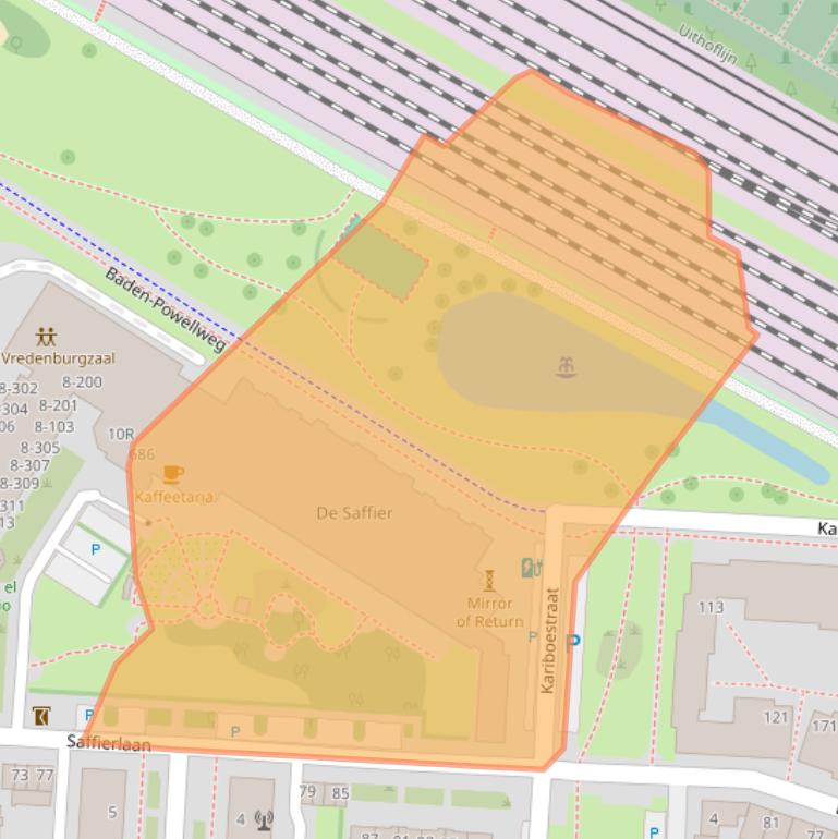 Kaart van postcodegebied 3523RH.