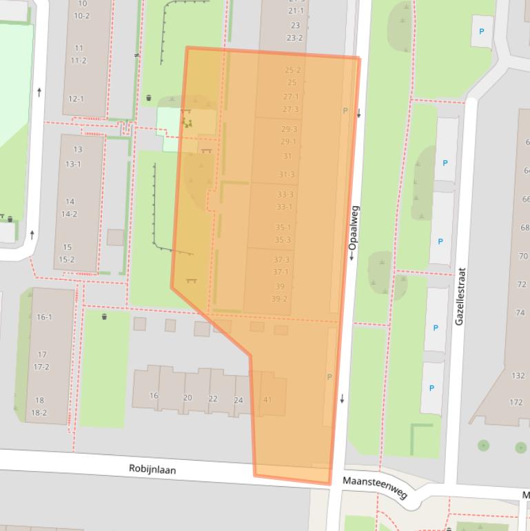 Kaart van postcodegebied 3523RK.