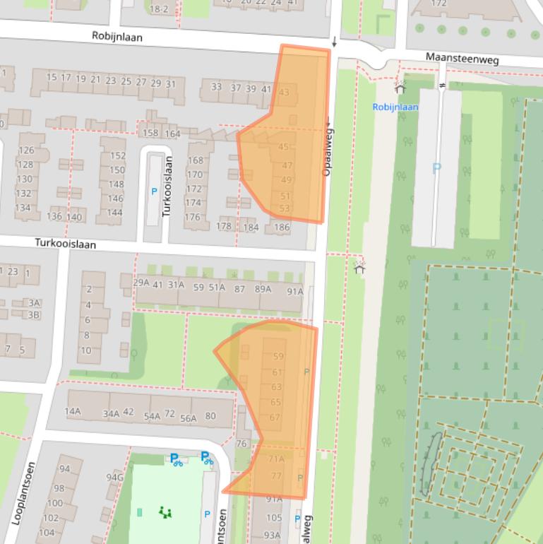 Kaart van postcodegebied 3523RL.