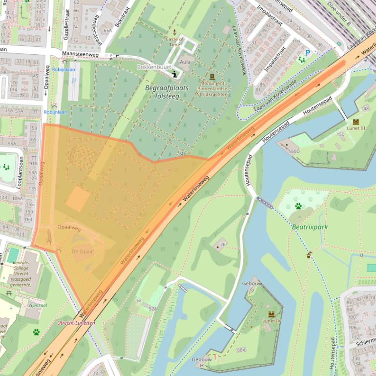 Kaart van postcodegebied 3523RP.