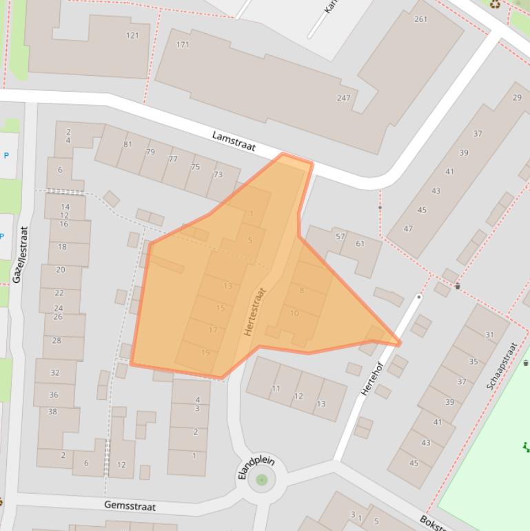 Kaart van postcodegebied 3523RR.