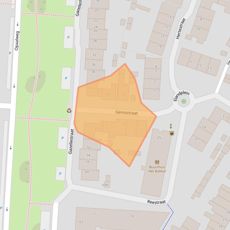 Kaart van postcodegebied 3523SW.