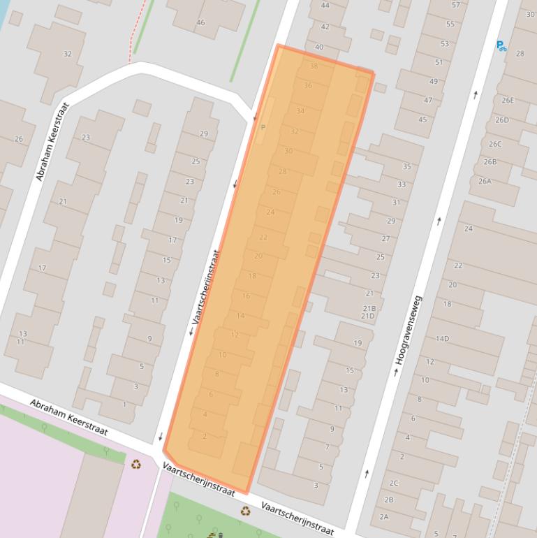Kaart van postcodegebied 3523TC.