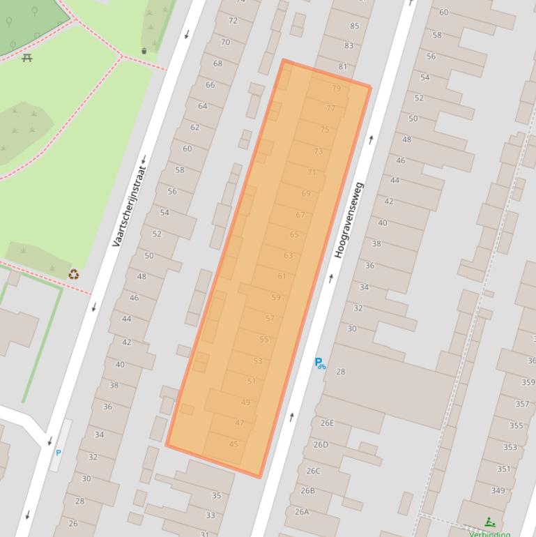 Kaart van postcodegebied 3523TH.