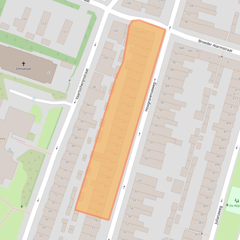 Kaart van postcodegebied 3523TJ.