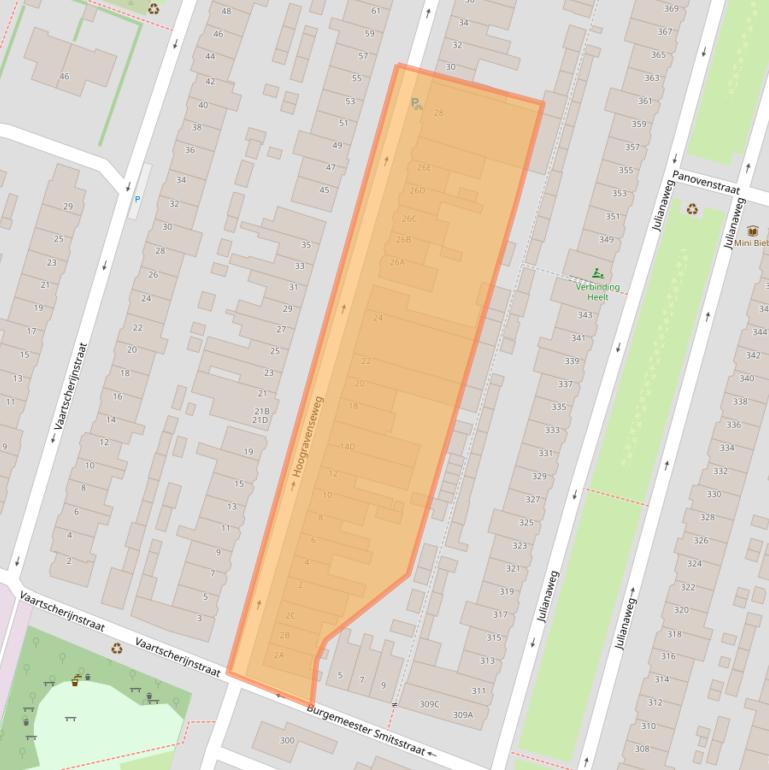 Kaart van postcodegebied 3523TL.