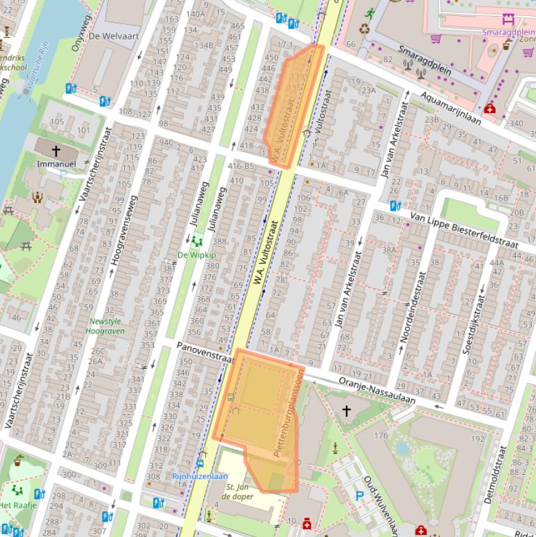 Kaart van postcodegebied 3523TW.