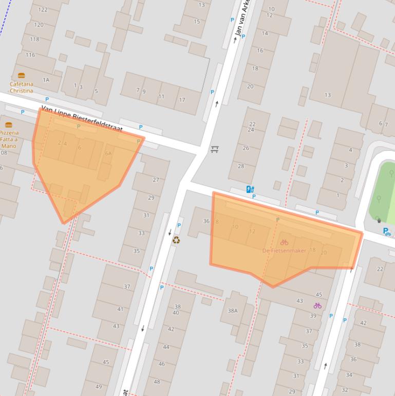 Kaart van postcodegebied 3523VB.