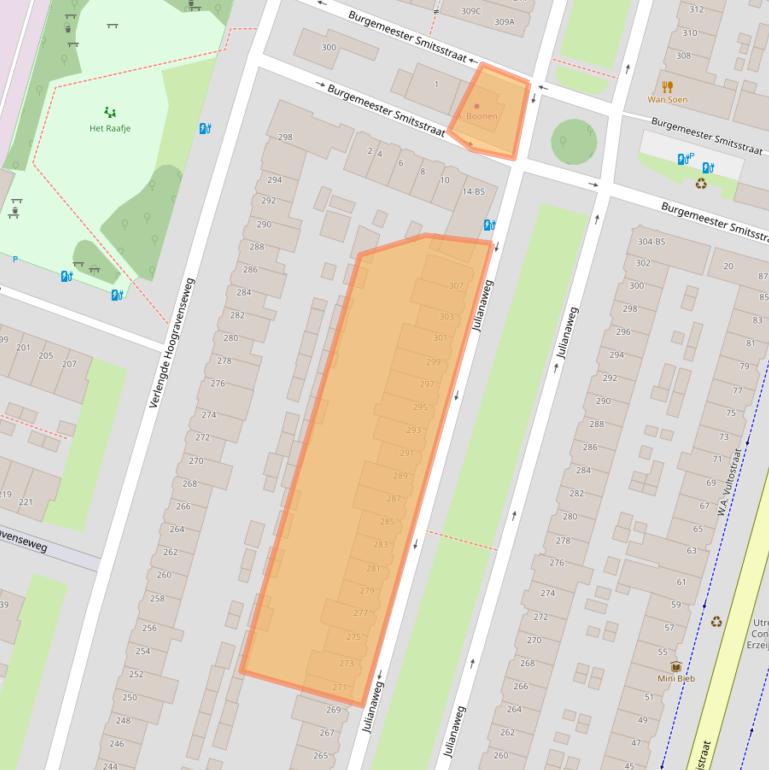 Kaart van postcodegebied 3523XB.