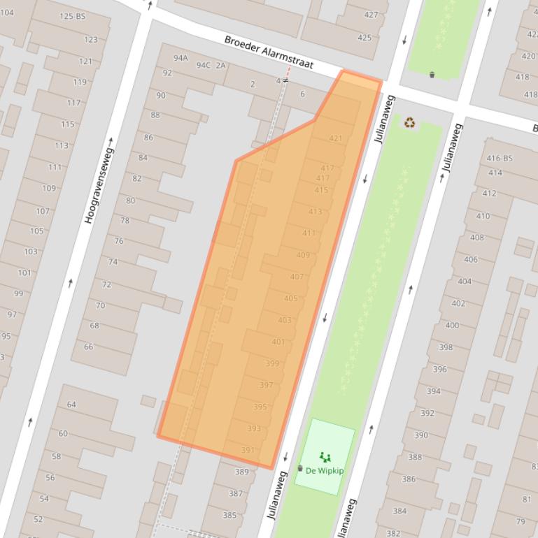 Kaart van postcodegebied 3523XE.