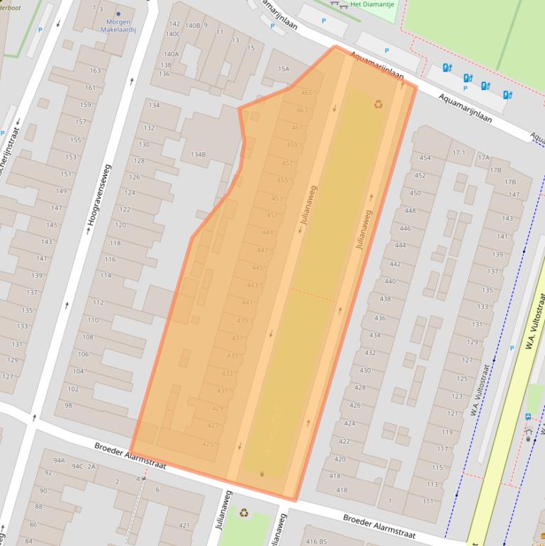 Kaart van postcodegebied 3523XG.