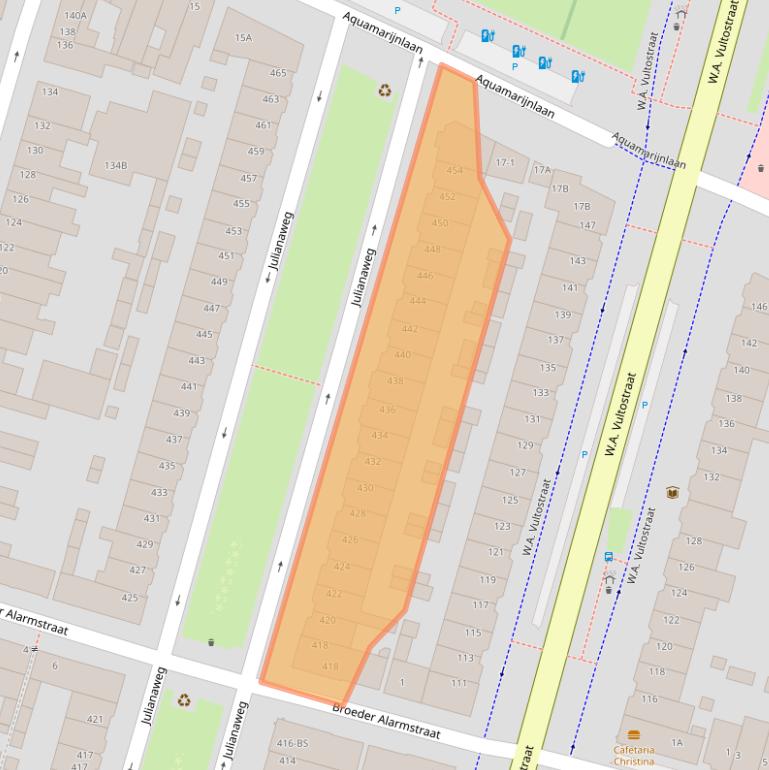 Kaart van postcodegebied 3523XN.