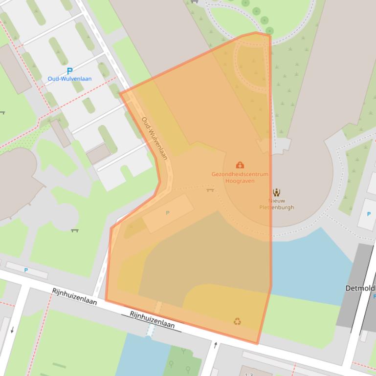 Kaart van postcodegebied 3523XP.