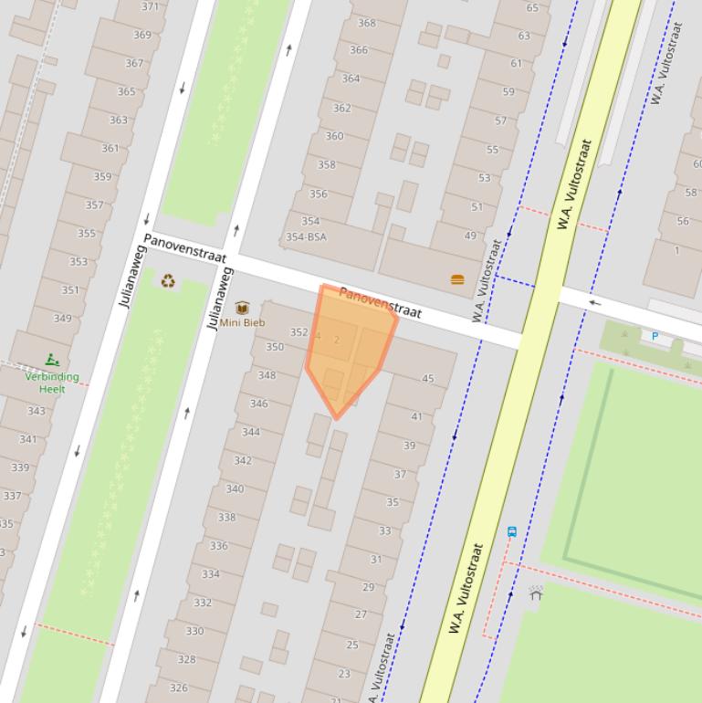 Kaart van postcodegebied 3523XR.