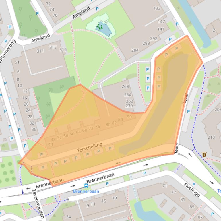 Kaart van postcodegebied 3524AX.
