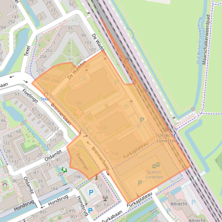 Kaart van postcodegebied 3524BN.