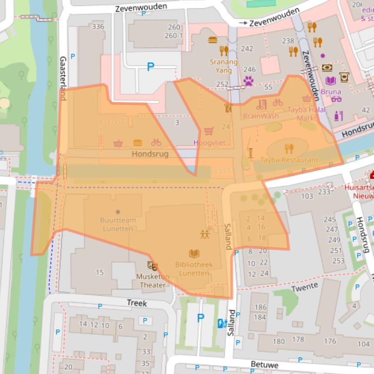 Kaart van postcodegebied 3524BP.