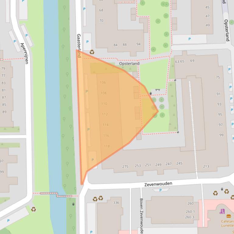 Kaart van postcodegebied 3524CC.