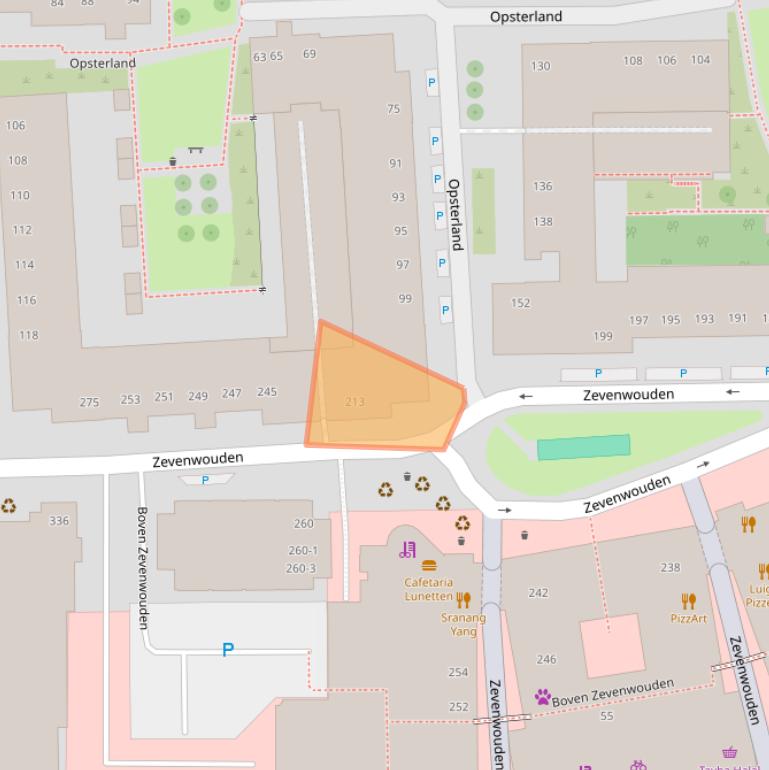 Kaart van postcodegebied 3524CR.